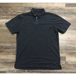 Public Rec Polo Shirt Mens Large Blue Short Sleeve Performance Stretch Preppy